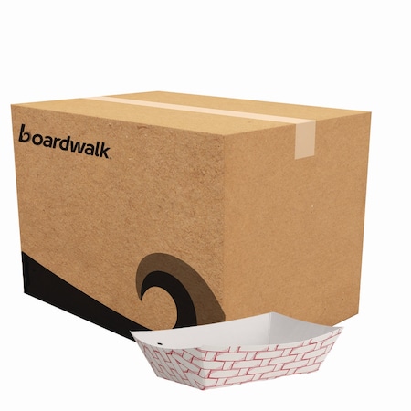 Boardwalk Paper Food Baskets, 0.25 lb Capacity, 2.69 x 1.05 x 4, Red/White, 1000PK BWK30LAG025